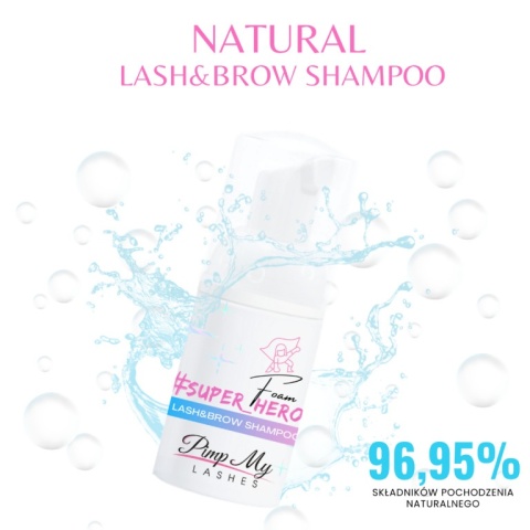 Pianka szampon do brwi i rzęs przedłużanych Super Hero Foam
