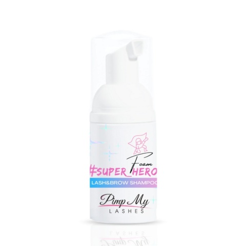 Pianka szampon do brwi i rzęs przedłużanych Super Hero Foam