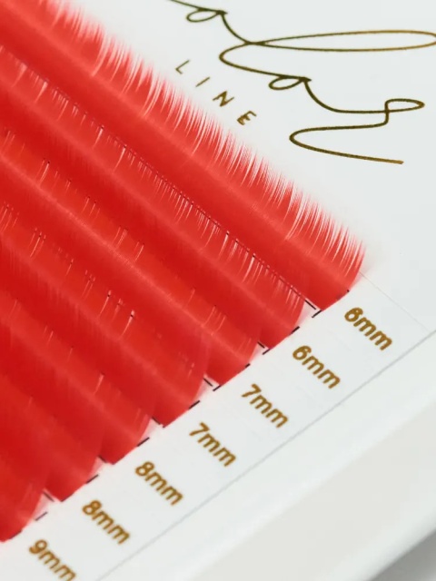 Rzęsy Color Line RED